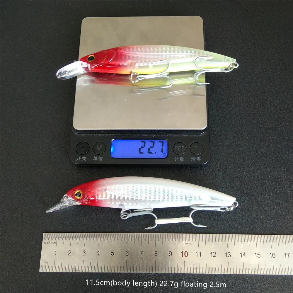 Swolfy Wobbler Minnow Flotante 11,5cm – Señuelo Artificial para Lucio - imagen 5