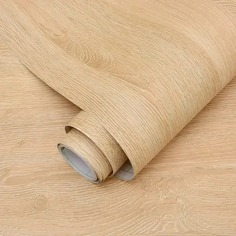 40cm roble amarillo imitación grano de madera decorativo autoadhesivo pegatinas de pared removibles pelar y pegar papel tapiz impermeable - imagen 2