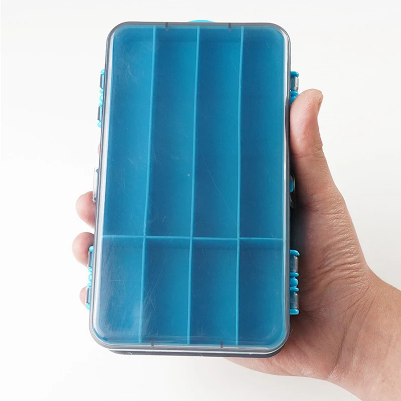 Caja de aparejos de pesca portátil, resistente al agua, de doble cara, para almacenamiento de señuelos - imagen 3