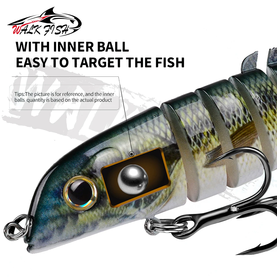 Señuelo multiarticular WALK FISH – Hundimiento lento para lubina - imagen 3