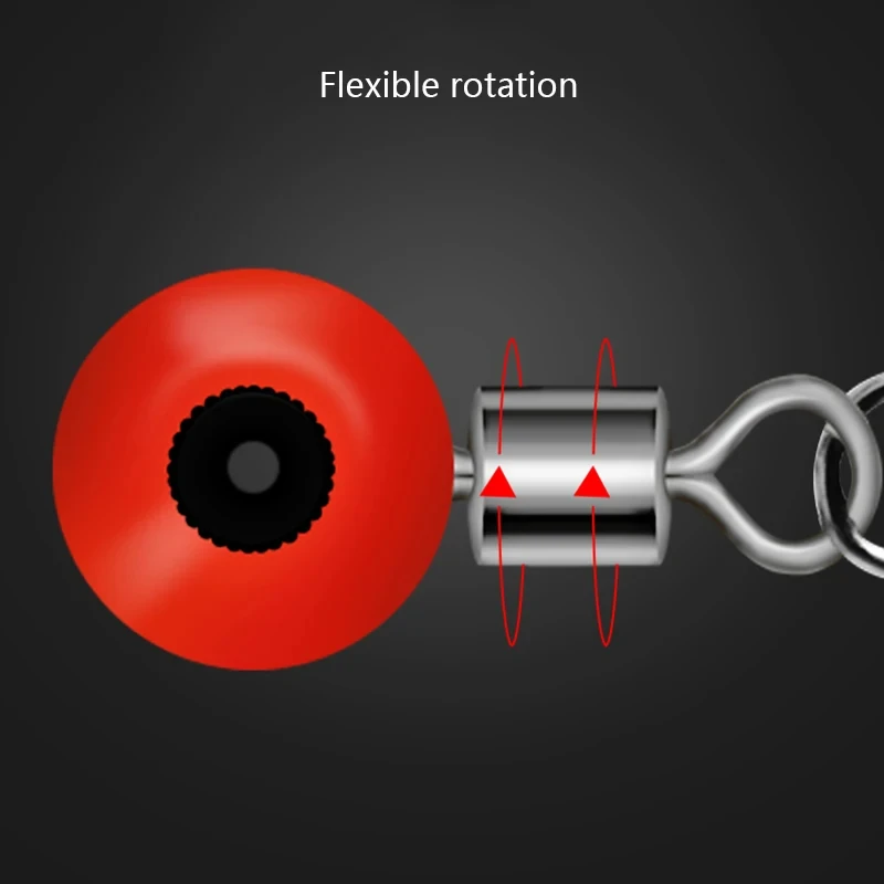 100 unids/lote pesca flotante frijoles espaciales girar conectores Bobber pesca en el mar aparejos de agua salada equipo giratorio señuelo de Metal - imagen 3