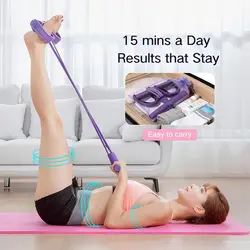 Tensor Pedal 4‑6 tubos – Equipo fitness multifunción para fuerza y yoga