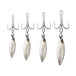 Lentejuelas Spinner con anzuelo triple para pesca de mar