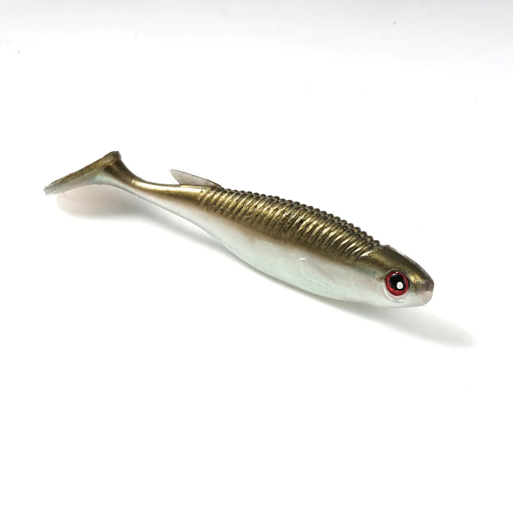 MUKUN 6 uds nuevo cebo blando 6,5 CM 2,7G Swimbait para Lucio Zander Snook perca Señuelos de Pesca con ojos 3D JIG Head Rig señuelo suave - imagen 5