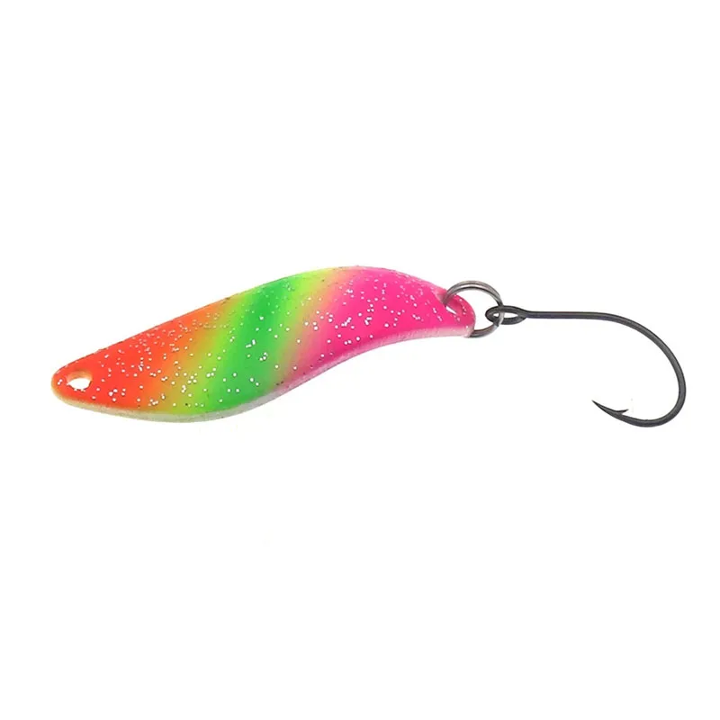 Cucharas de pesca de trucha, 41mm, 5g, señuelos de fundición de latón para salmón, trucha, Lucio, Spinner en forma de S, aparejos de pesca con lentejuelas - imagen 5