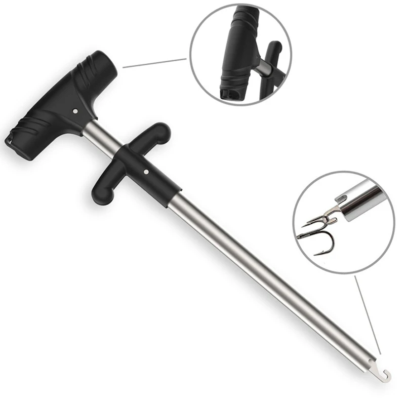 TAKEDO DX BL-041 Extractor de anzuelos de pesca en forma de T 24,3 CM 55G quitar separador de anzuelos herramienta de pesca de desacoplamiento profesional - imagen 4