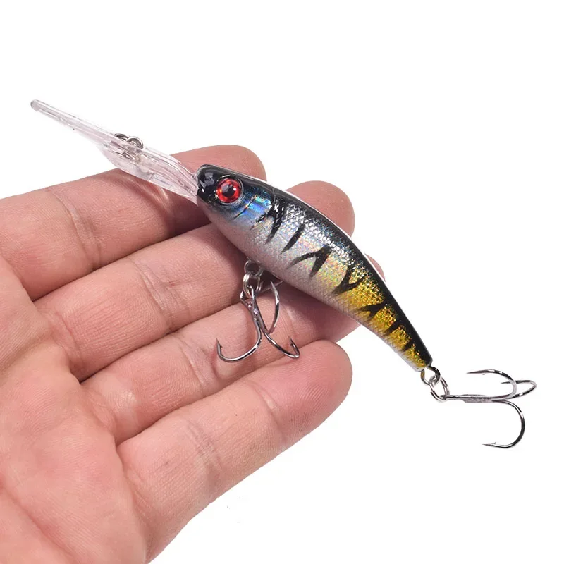 1 Pc hundimiento Minnow señuelo de Pesca 10cm 9,5g Trolling Wobbler Isca cebo duro Artificial Crankbait Leurre Bass Pike aparejos de Pesca - imagen 2