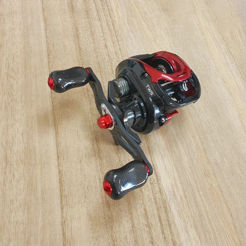 Ruke-carrete de pesca con perilla de mano, material de carbono, 40mm de peso, 4g por unidad, incluye 2 rodamientos de piezas, arandelas, accesorio de carrete para manualidades, 1 ud. - imagen 5