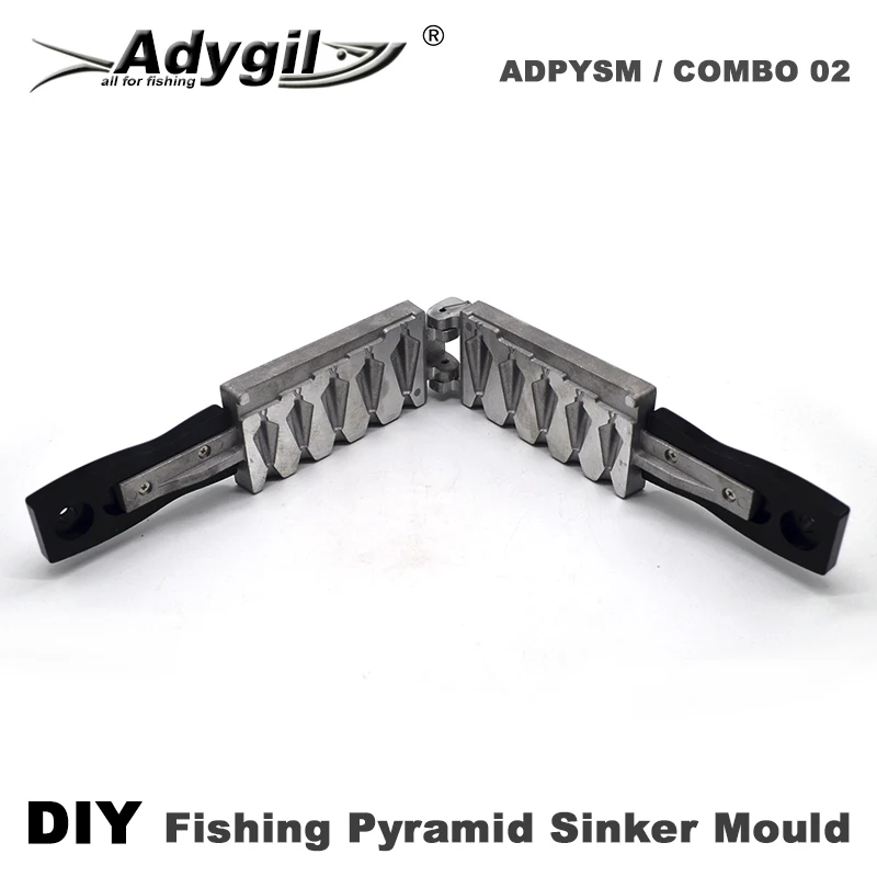 Molde de plomo piramide Adygil – 5 cavidades artesanal para pesca - imagen 5