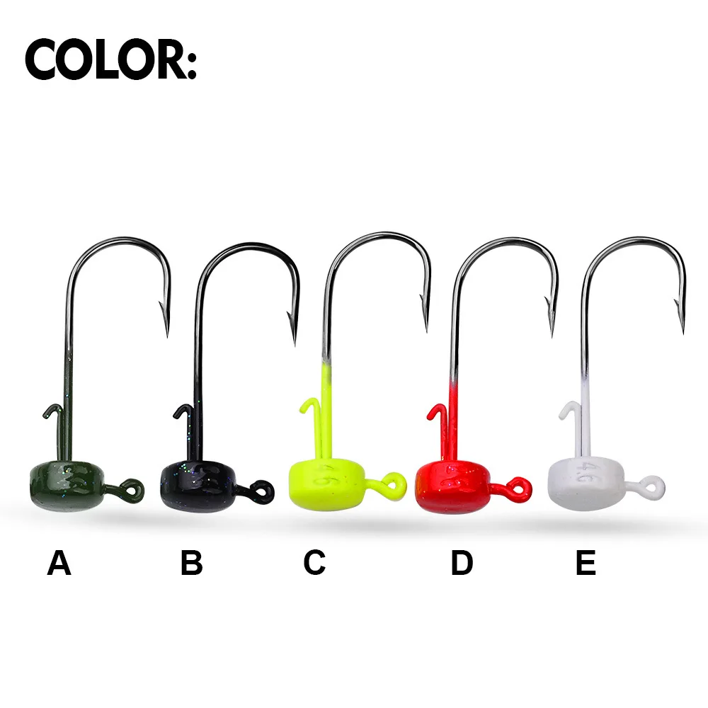 YUQIAO-anzuelos con púas reforzadas, aparejos de pesca con cabeza de plomo, 2,8g, 3,5g, 4,6g, 7g, 5 piezas - imagen 4