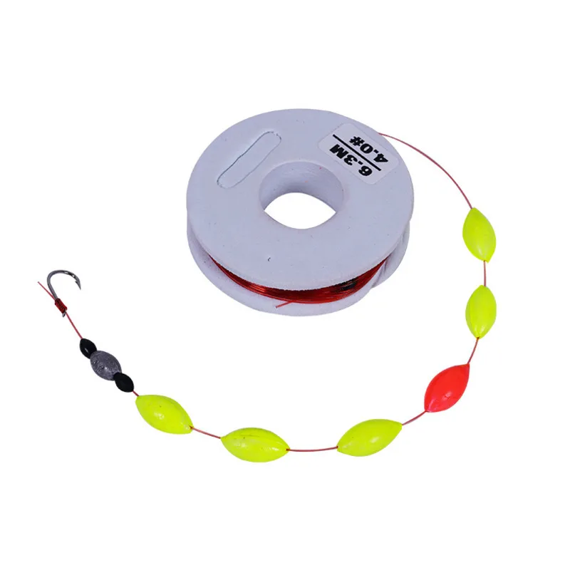 100 unids/lote productos de Pesca flotador de siete estrellas anzuelos de hilo de Pesca de nailon plomo 3,6 m/4,5 m/5,4 m/6,3 m/7,2 m accesorios de Pesca - imagen 4