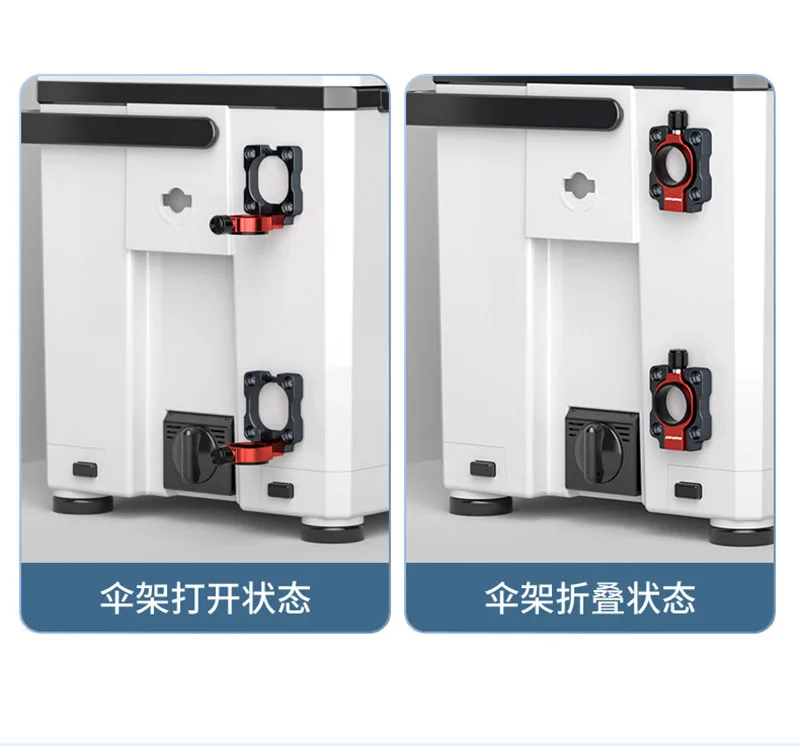 Soporte plegable para paraguas de pesca, accesorio portátil antióxido extraíble para caja de aparejos de pesca de carpa A550 - imagen 5