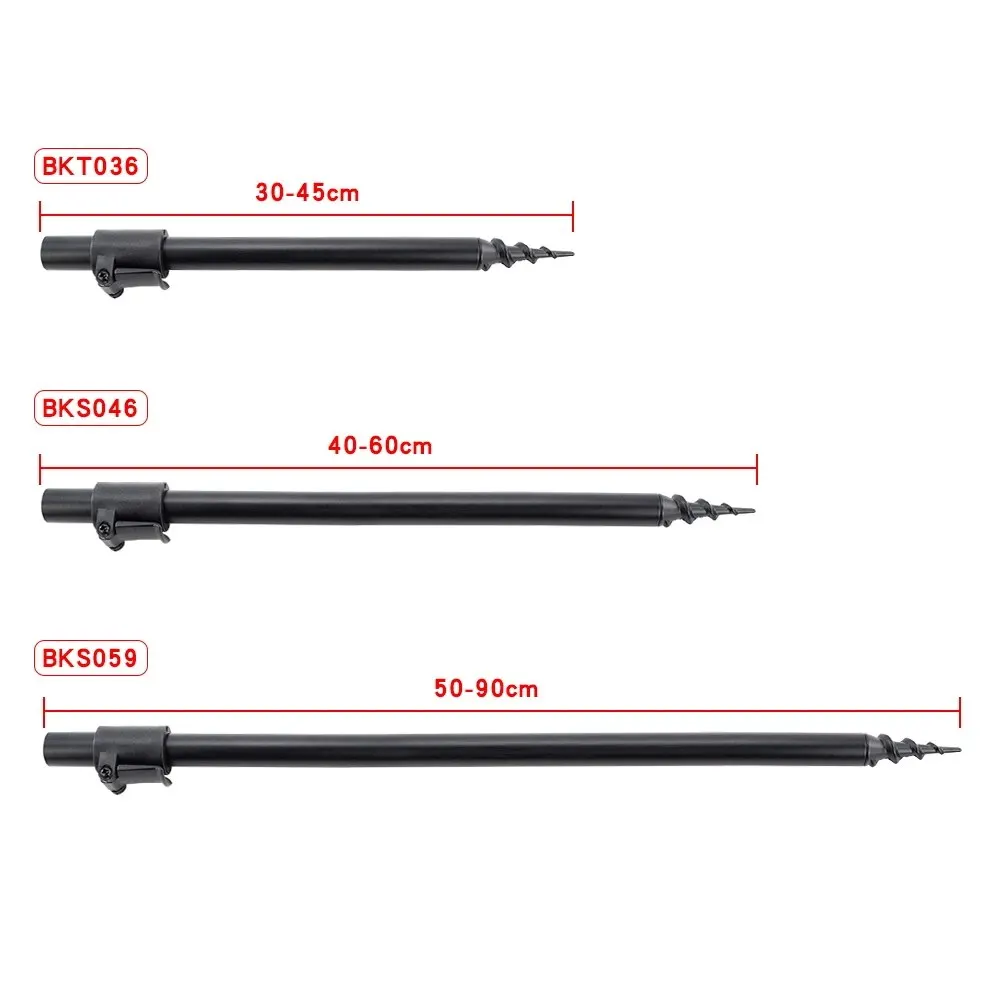 Hirisi, 2 piezas, palos para banco de pesca de carpa, soporte para caña de aluminio, accesorios de pesca - imagen 2