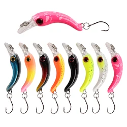 Mini señuelo de pesca Minnow Wobblers, cebo duro Artificial flotante, anzuelo afilado, Crankbait, trucha, Lucio, aparejos de lubina, 3,7 cm, 1,5g, 1 pieza