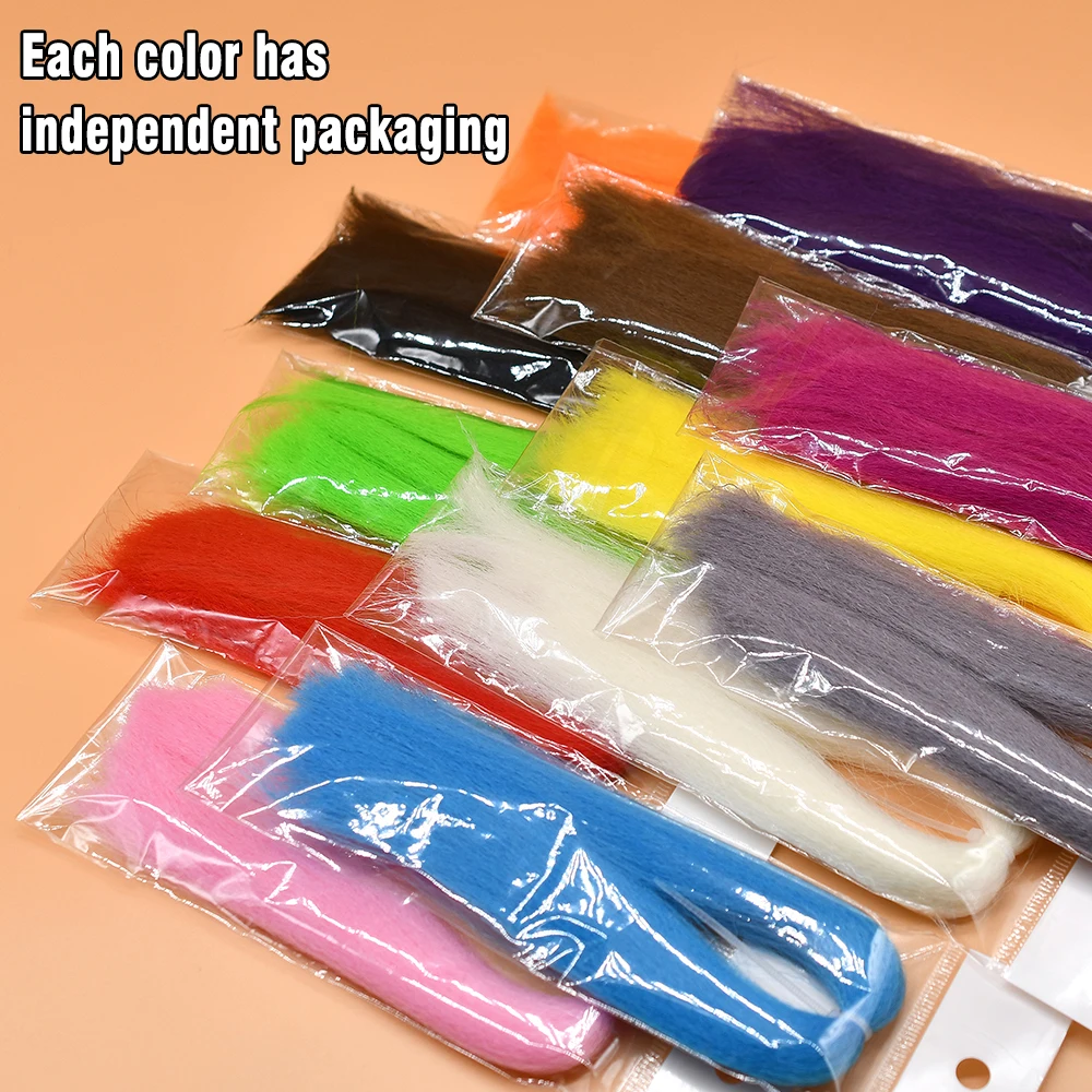 MNFT 12 colores/juego atado de moscas hilo de huevo brillo hilo de insectos fibra cebo señuelo paracaídas atado de moscas Material Streamer moscas - imagen 5