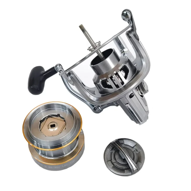 VWVIVIDWORLD, carrete de pesca de toda la carne serie 3000-12000 5 + 1 BB carrete giratorio de Metal arrastre máximo 25kg señuelo al aire libre carrete de Cating Trolling - imagen 5
