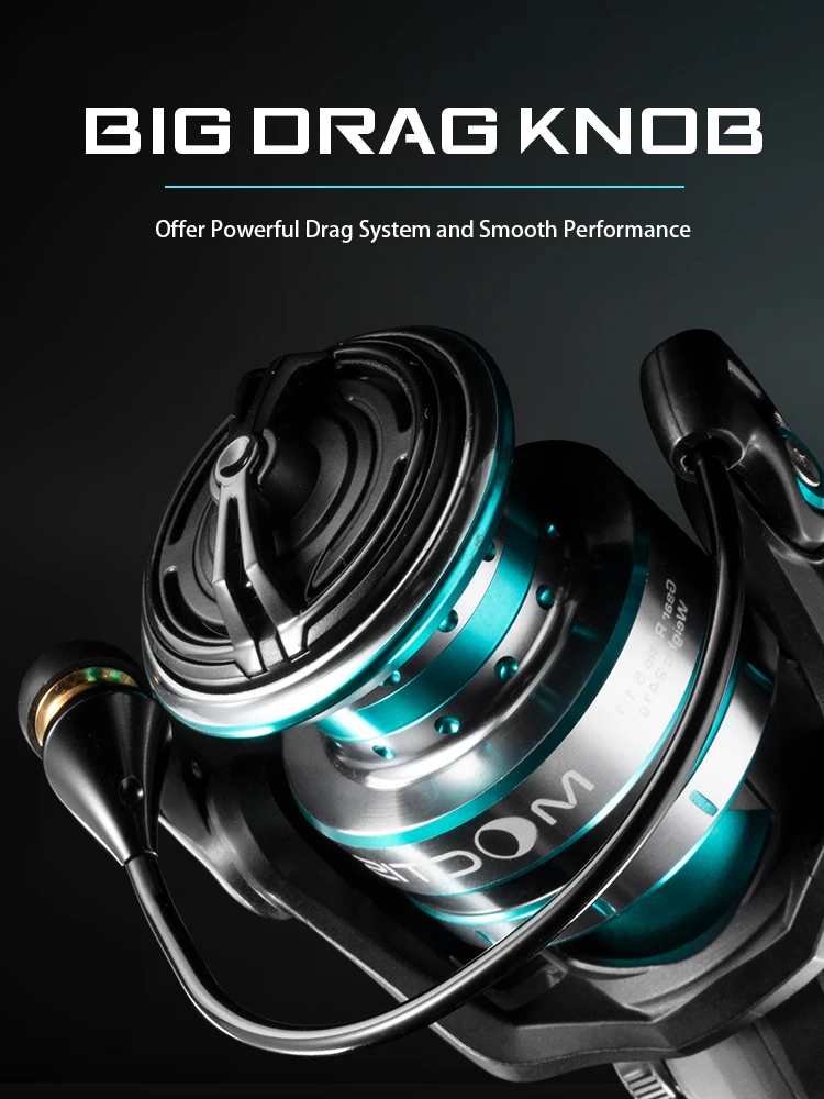 MIFINE MOCTIS-Carrete de pesca ultraligero con carrete de aluminio de repuesto, relación de engranaje, ruedas con sistema de arrastre premium, 7 + 1BB, 5,1:1 - imagen 4