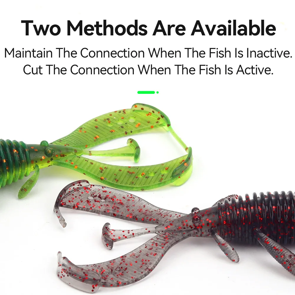 Kingdom 10 Uds cebos blandos Señuelos de Pesca 1,8g 3g 63mm 76mm acción flotante señuelo Artificial gusano lubina Lucio Swimbait aparejos de pesca - imagen 5