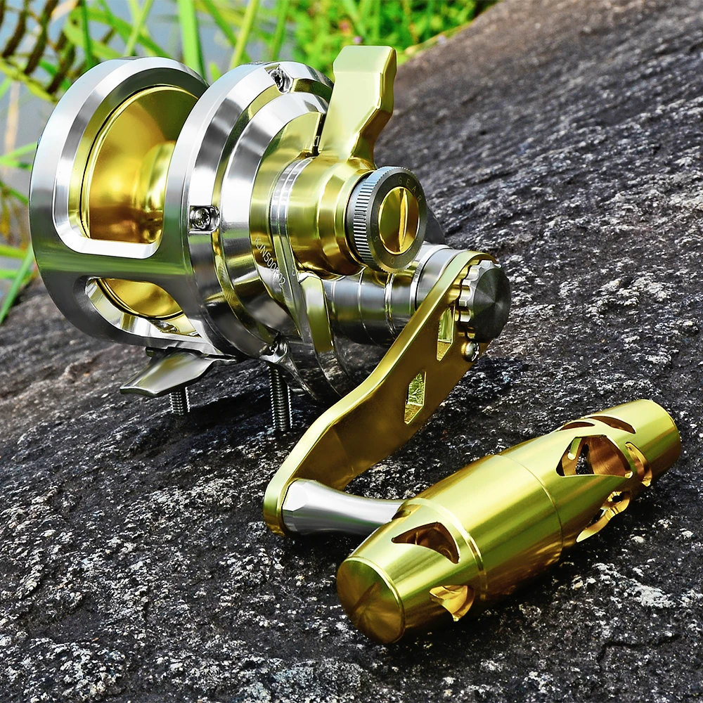 Carrete de pesca de alto rendimiento con diseño elegante y características avanzadas