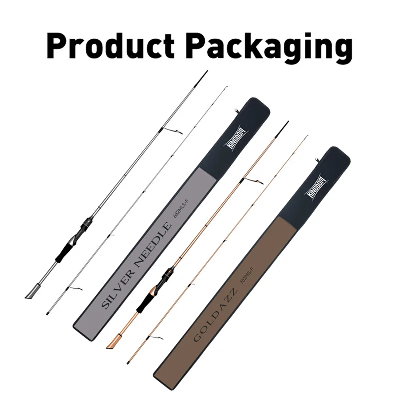 Kingdom-caña de pescar con aguja plateada, 1,95 m, 2,04 m, 2,13 m, 2,28 m, 2,44 m, ultraligera, 30 + 40T, fundición giratoria de carbono, 2 secciones de pesca - imagen 5