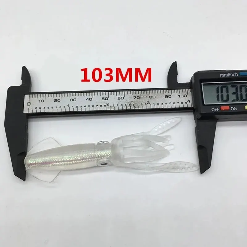 BURLE-Señuelos blandos luminosos, mezcla de pulpo engrasado, faldas suaves, señuelos de calamar, plantilla de calamar suave Artificial, Señuelos de pesca personalizados - imagen 3