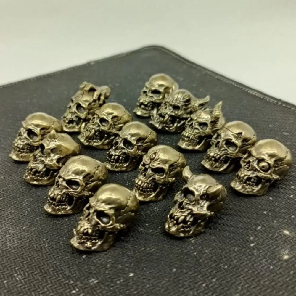 Nueva escultura hecha a mano, abalorios de cuentas de latón, accesorios de joyería DIY, pulsera de cuentas de Paracord, colgante de cordón, herramienta EDC para exteriores - imagen 4