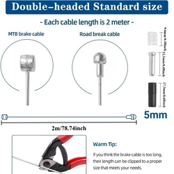 Cables freno bicicleta doble cabezal universales para MTB y carretera