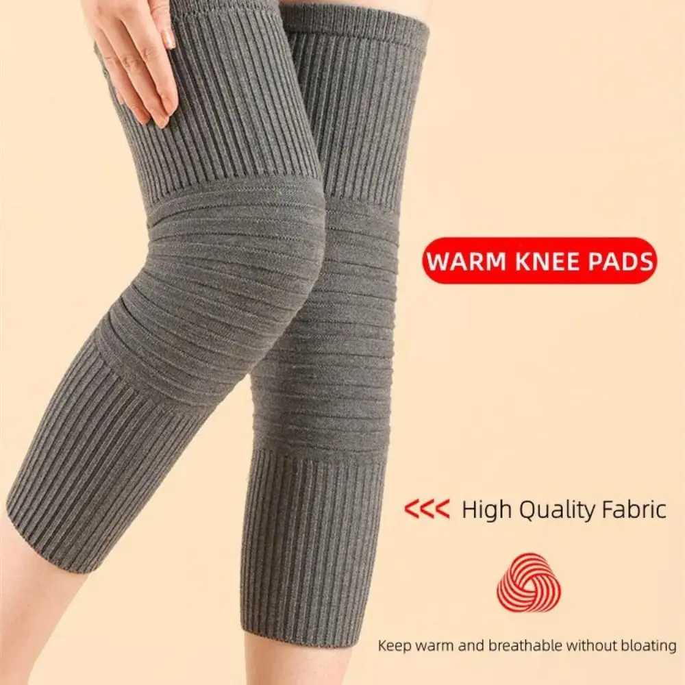 Rodilleras térmicas de lana para hombre y mujer, calentadores de Cachemira Unisex, Almohadillas protectoras cálidas para el invierno, alivio del dolor, 1 par - imagen 5