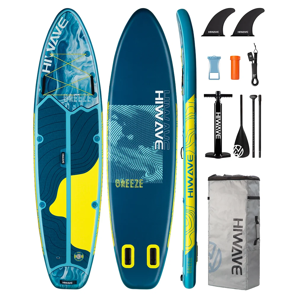 HIWAVE SUP 11'x34'x6' – Tabla de Paddle inflable ancha para pesca