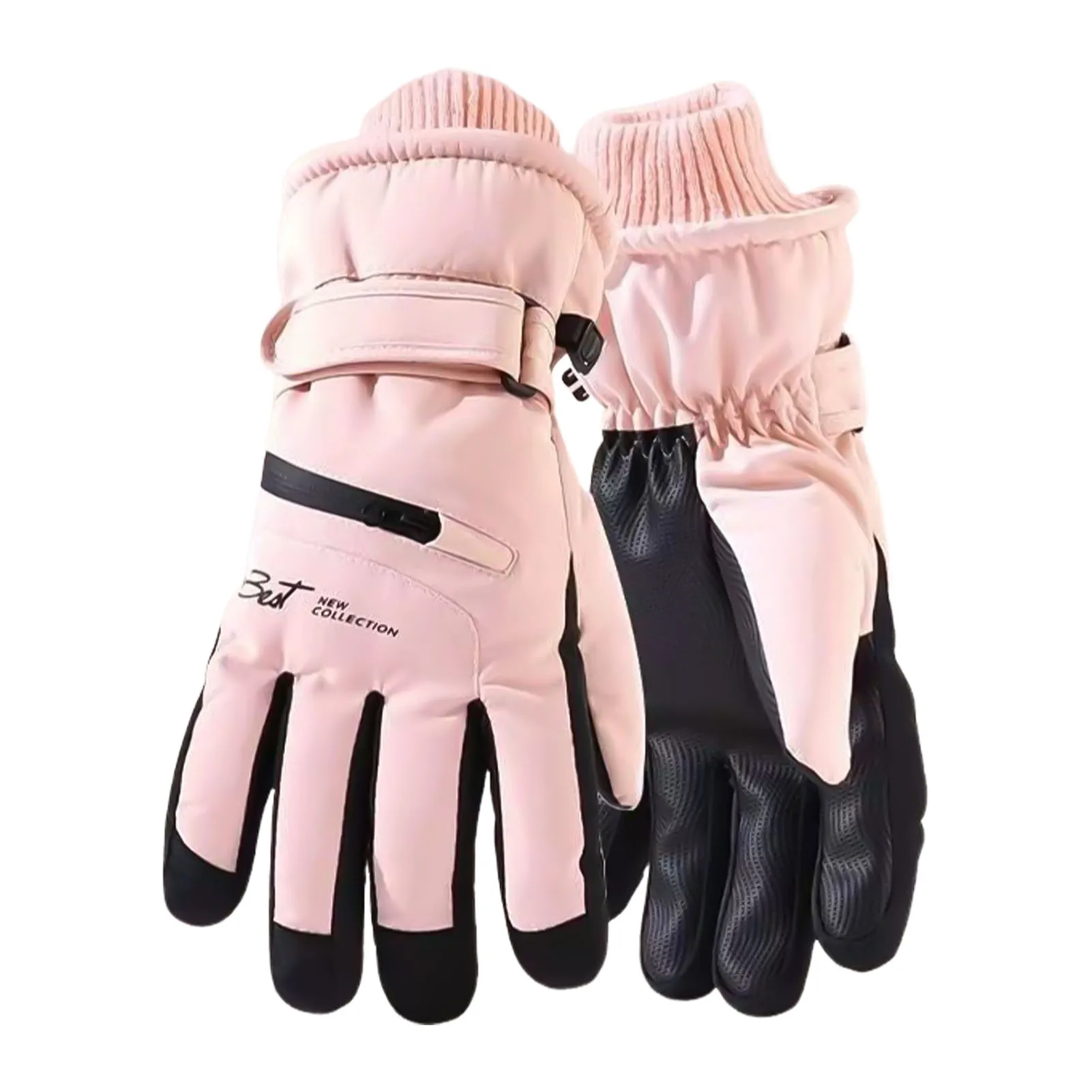 Guantes térmicos de invierno para pantalla táctil, guantes impermeables para esquí y Snowboard para hombres y mujeres con manoplas de esquí de felpa cálidas antideslizantes - imagen 5