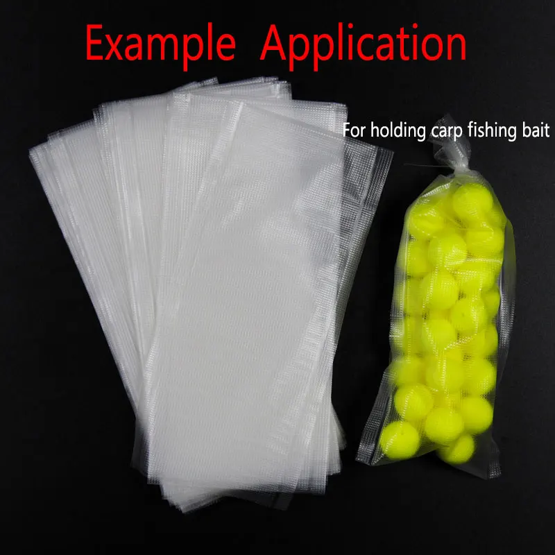Bimoo-50 Uds., 7x15cm, bolsas de PVA para pesca de carpa, alimentador de bolsillo fundido, aparejo emergente, aparejos de pesca de promoción - imagen 3