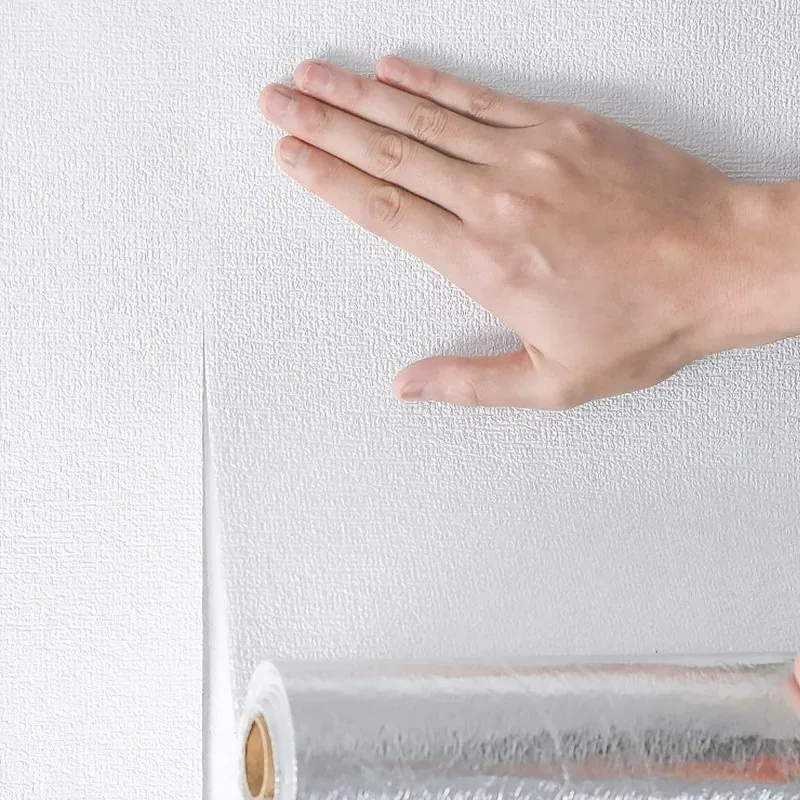 Papel tapiz autoadhesivo de lino y PVC, espuma 3D de color sólido, grueso, impermeable y a prueba de humedad, pared de fondo para cocina y dormitorio - imagen 3