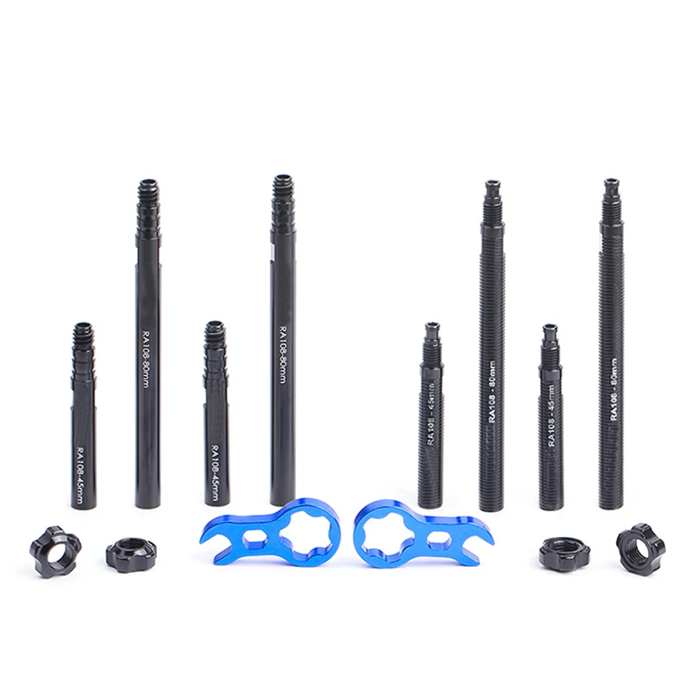 Extensor de válvula de aleación de aluminio extraíble Presta integrado de 45mm, piezas de bicicleta, accesorios para bicicletas, extensión de válvula de tubos interiores - imagen 3