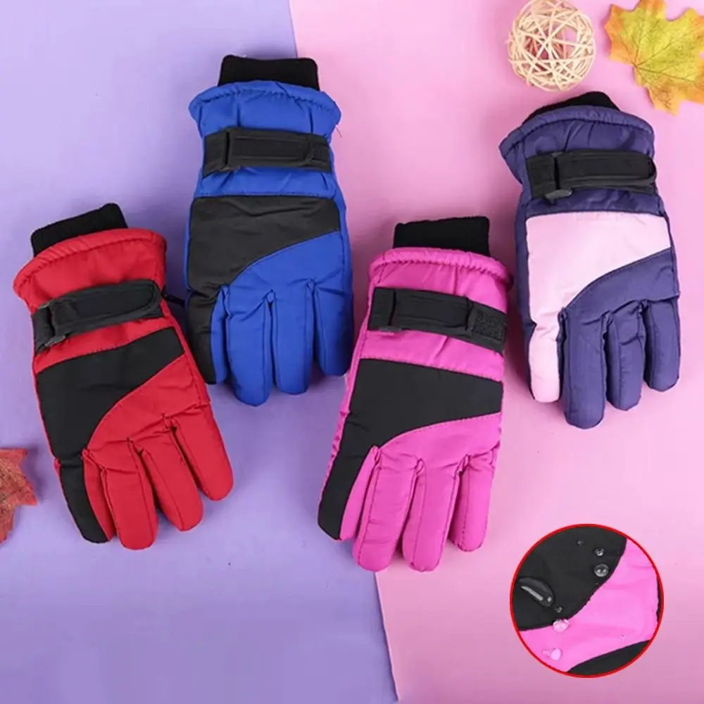Nuevo Guantes de esquí impermeables para niños, manoplas gruesas y cálidas para invierno, guantes antideslizantes para niños - imagen 2