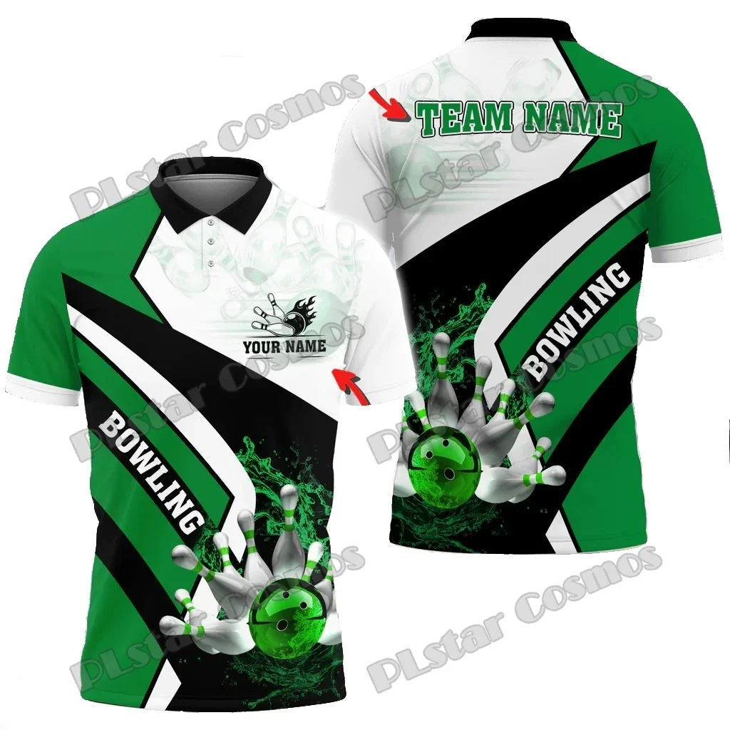 Polos de bolos y pines para hombre, opción Multicolor, nombre personalizado, estampado 3D, informal, Unisex, Premium, PLP61 - imagen 4