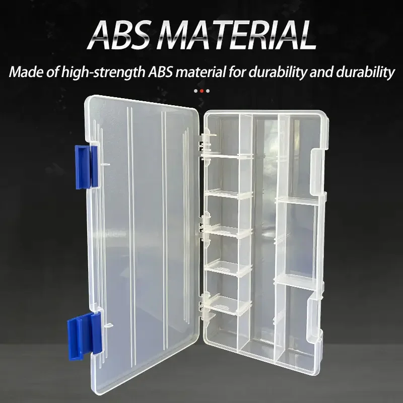 Caja de pesca de plástico impermeable de doble cara, equipo de anzuelo de señuelo, caja de aparejos de almacenamiento de carpa - imagen 5