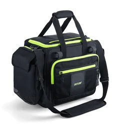 Goture-bolsa multifuncional impermeable para aparejos de pesca al aire libre, tela Oxford 600D, bolsa de almacenamiento de 48x31x35cm, bolsas portacanna de pescar