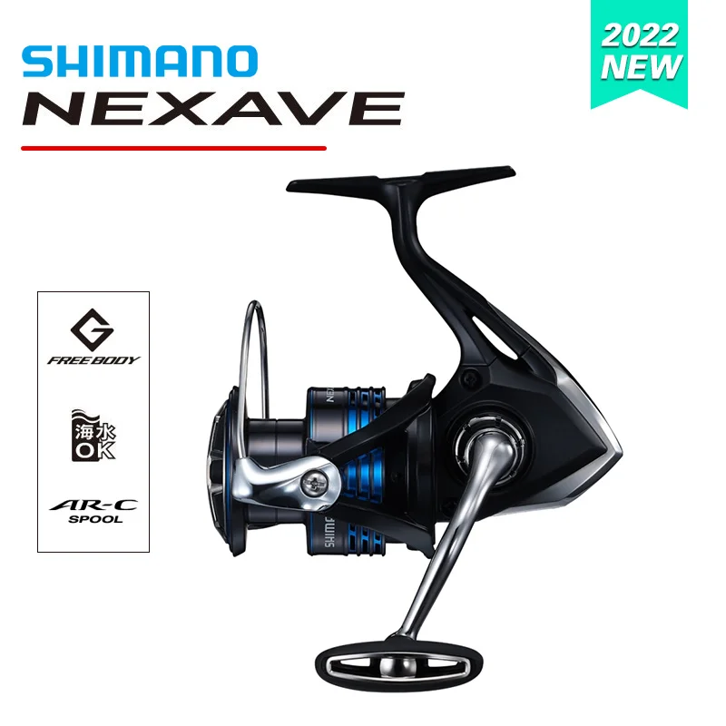 Carretes de pesca giratorios SHIMANO NEXAVE 1000-5000 3 + 1BB Max Drag11kg AR-C carrete de cuerpo libre carrete de agua dulce y salada aparejos de pesca