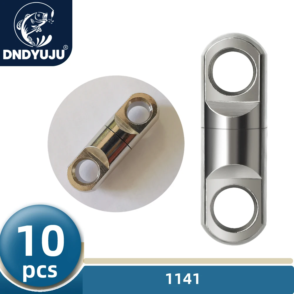 DNDYUJU, 10 Uds., giratorios sólidos para anillo de pesca, columna, rodamiento giratorio, anzuelos de pesca, conector de señuelos, accesorios de pesca