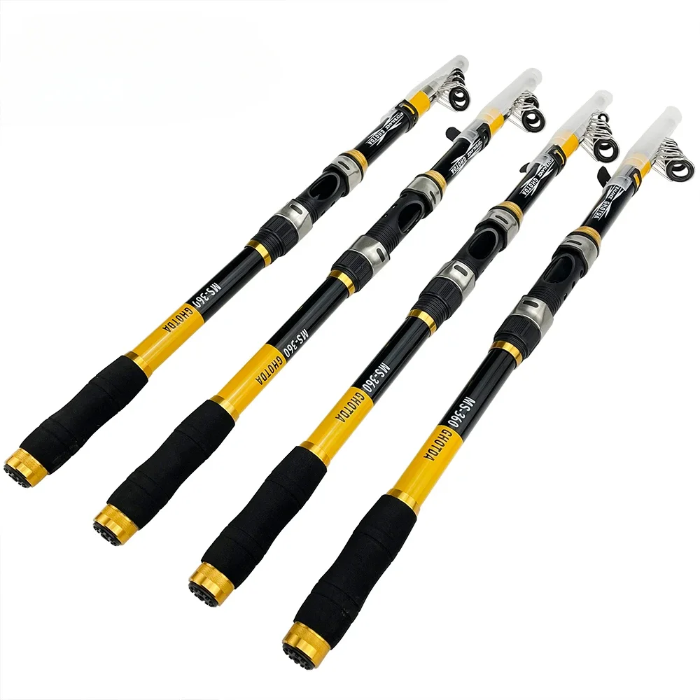 Cañas de pescar telescópicas de viaje, 2,1 M-3,6 M, potencia giratoria, lanzamiento de Surfcasting, caña de fundición de orilla, señuelo de alta calidad, peso 5-50g - imagen 3