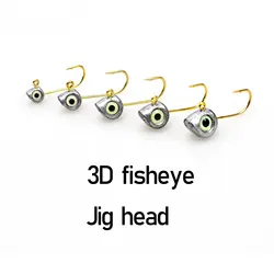 Mini Jig Head con ojos 3D – Anzuelos para pesca con vinilo