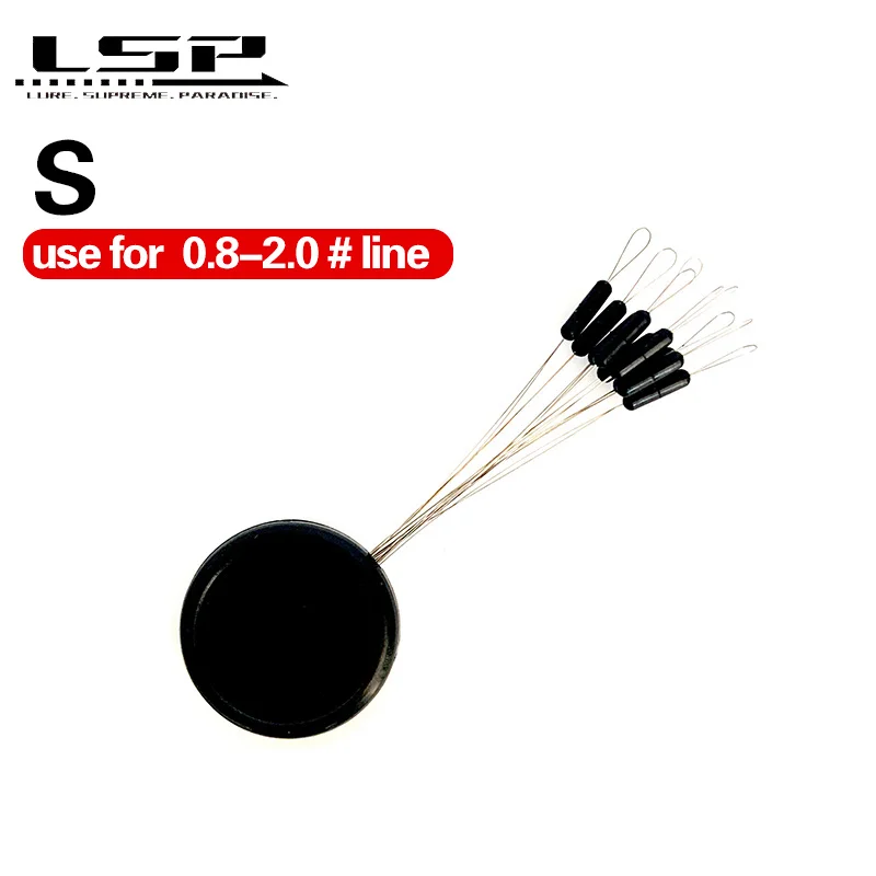LSP-tapón de goma para granos espaciales, accesorios de pesca, flotador, Bobber, cuentas, plomada, topes, conector, línea de pesca, 9 unids/lote por paquete - imagen 3