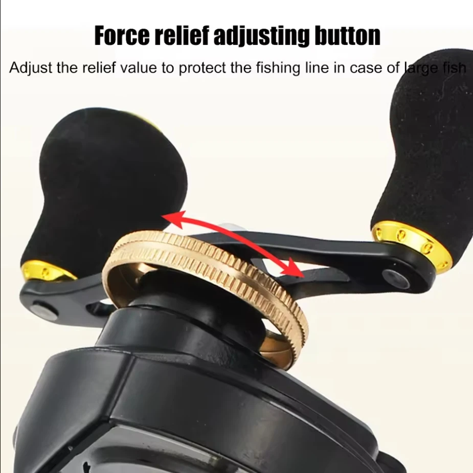 Carrete de pesca en hielo de invierno de Metal 3,6/1 6 + 1 antideslizante mango izquierdo/derecho rueda de balsa delantera rueda de línea de pescado suministros de pesca - imagen 3