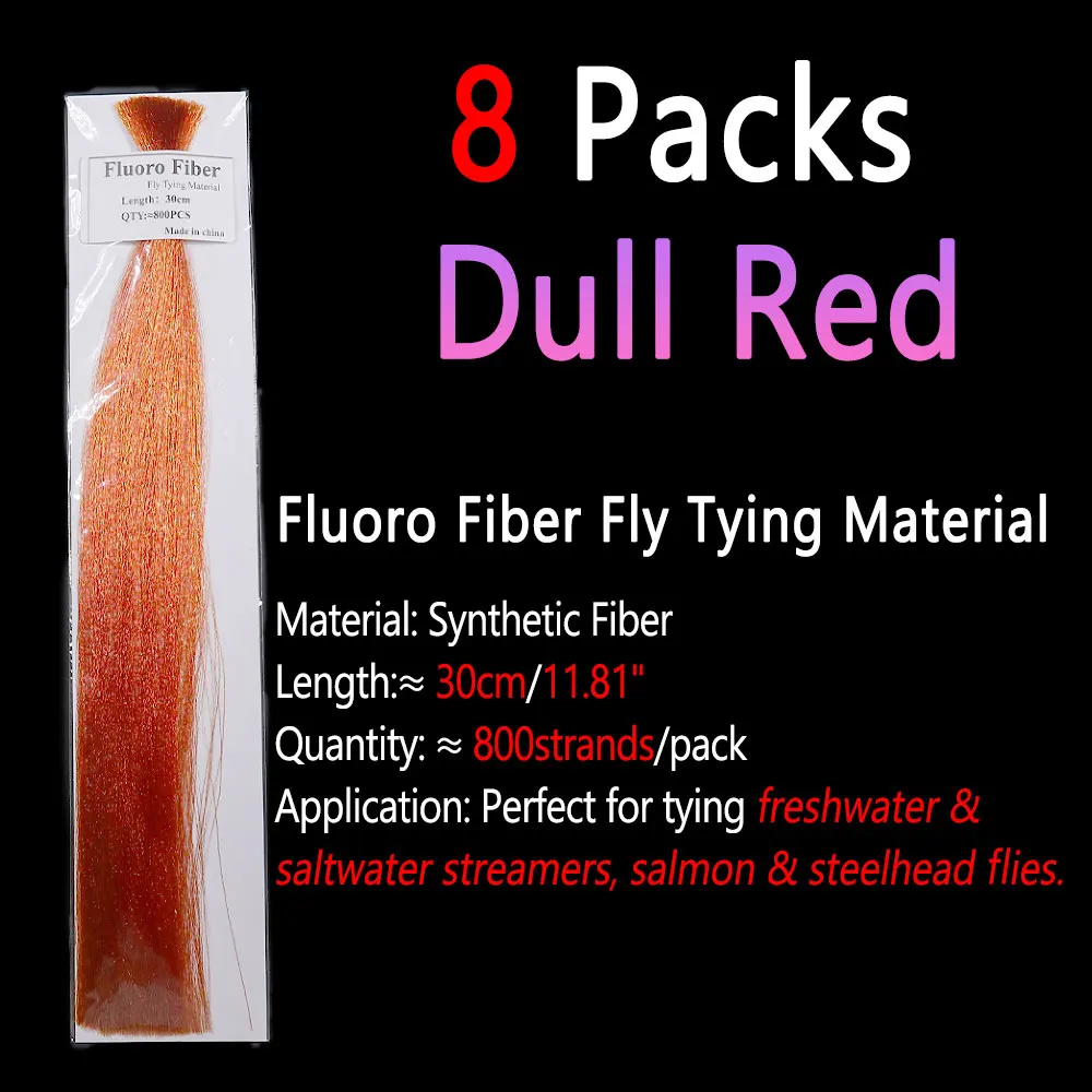 8 Packs Dull Red