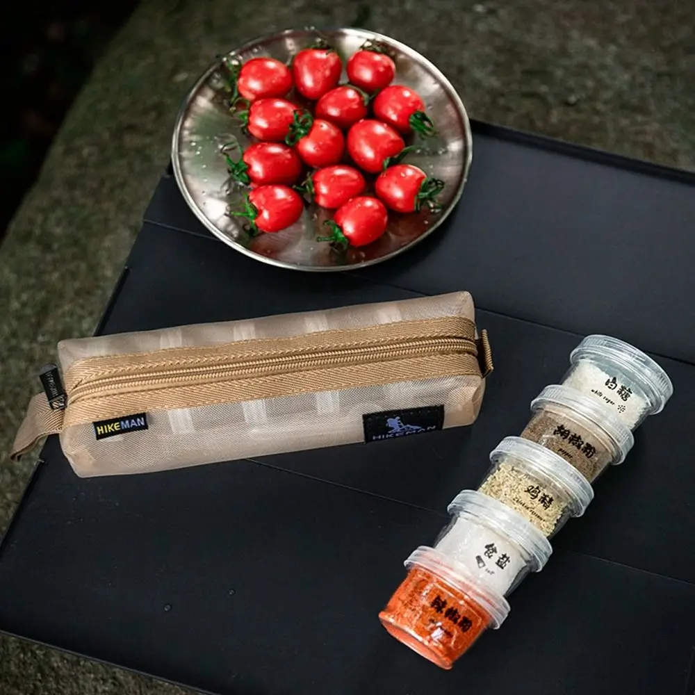 Caja de condimentos portátil de alta calidad para exteriores, conjunto de combinación de empalme, caja sellada de viaje de 3 colores, tarro de condimentos para acampar - imagen 4