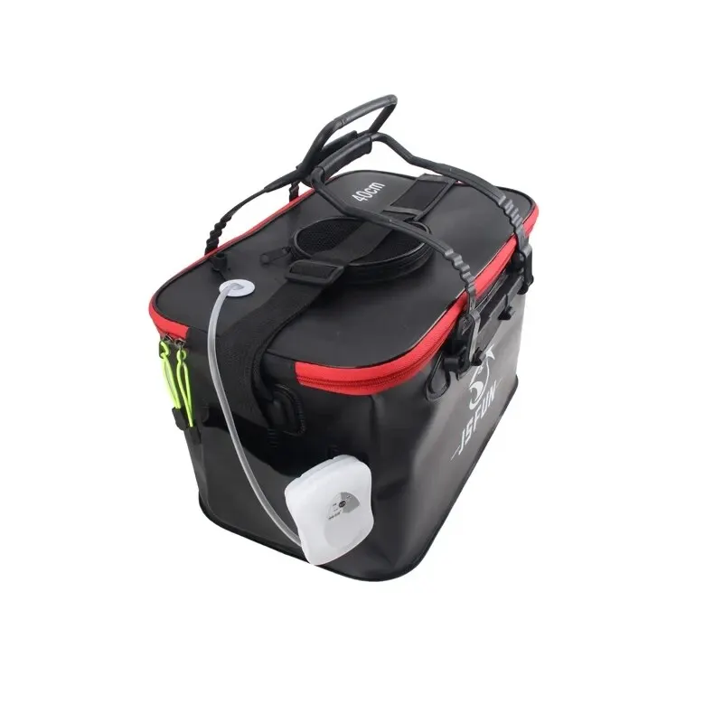 JSFUN Fishing Bucket Folding Thickening Living Fish Bucket Without Oxygen Pump Portable EVA Water Tank Outdoor Fishing Live Fish - imagen 4