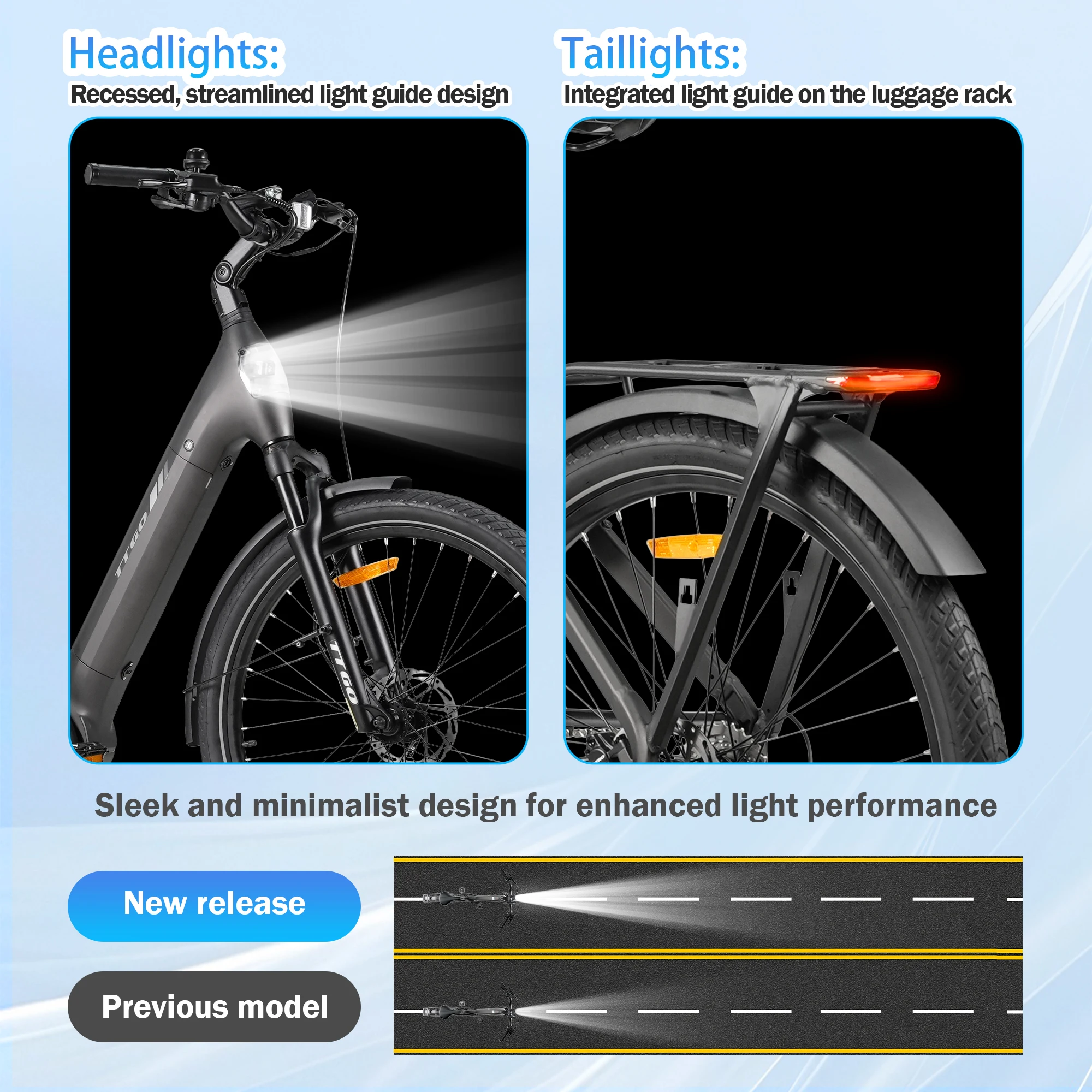 Bicicleta eléctrica urbana TTGO 250W con sensor torque y frenos hidráulicos - imagen 3
