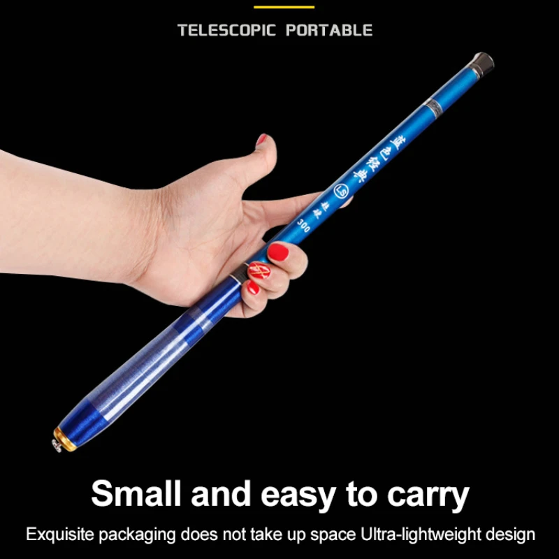 Goture Mini caña de pescar de mano 1,5 m-3,6 m caña alimentadora telescópica de fibra de carbono caña de corriente de agua dulce ultraligera para pesca de carpa nuevo - imagen 4