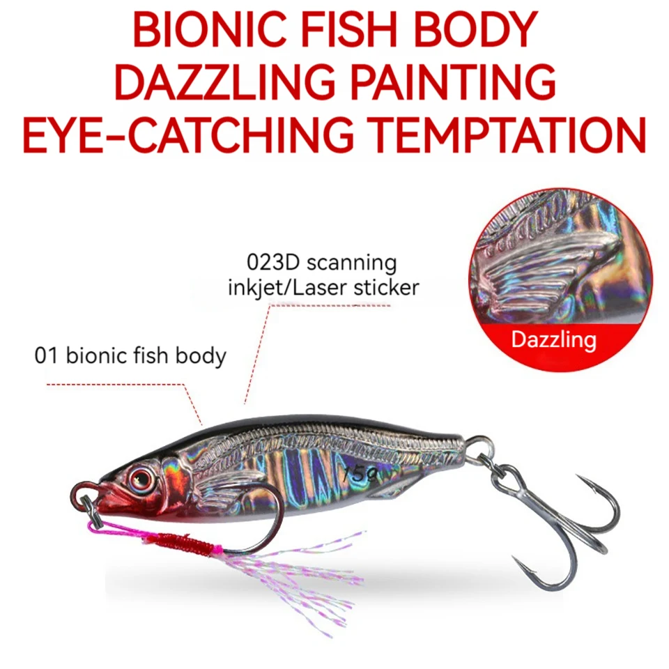 WALK FISH señuelo de pesca tembloroso, cebo duro en forma de S, impresión 3D, 10g, 15g, 20g - imagen 3