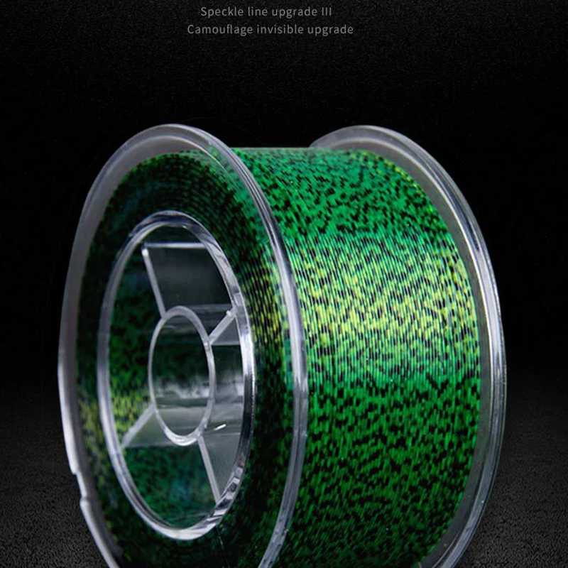 Línea de pesca de monofilamento manchado Invisible de 220M, nailon súper fuerte resistente a la abrasión para pesca en agua dulce y salada - imagen 4